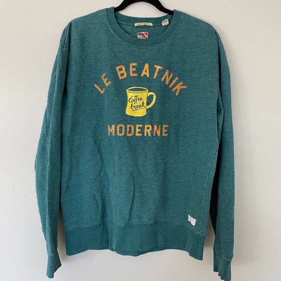 Scotch & Soda Other - Scotch & Soda, green "Le Beatnik Moderne Coffee Break" Daredevil crewneck, Large